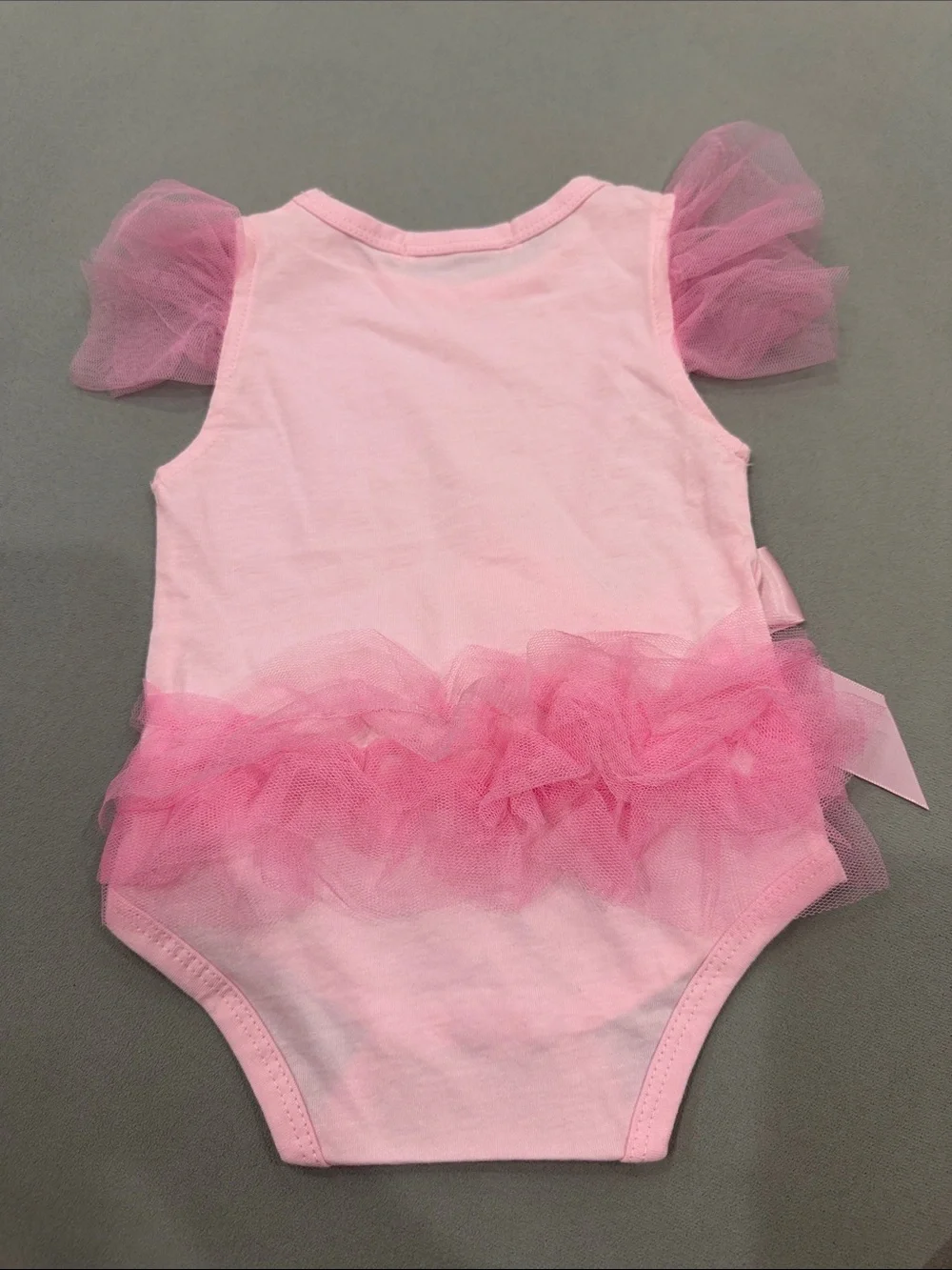 Pink Baby Tutu Bodysuit with 'PRINCESS' Rhinestones